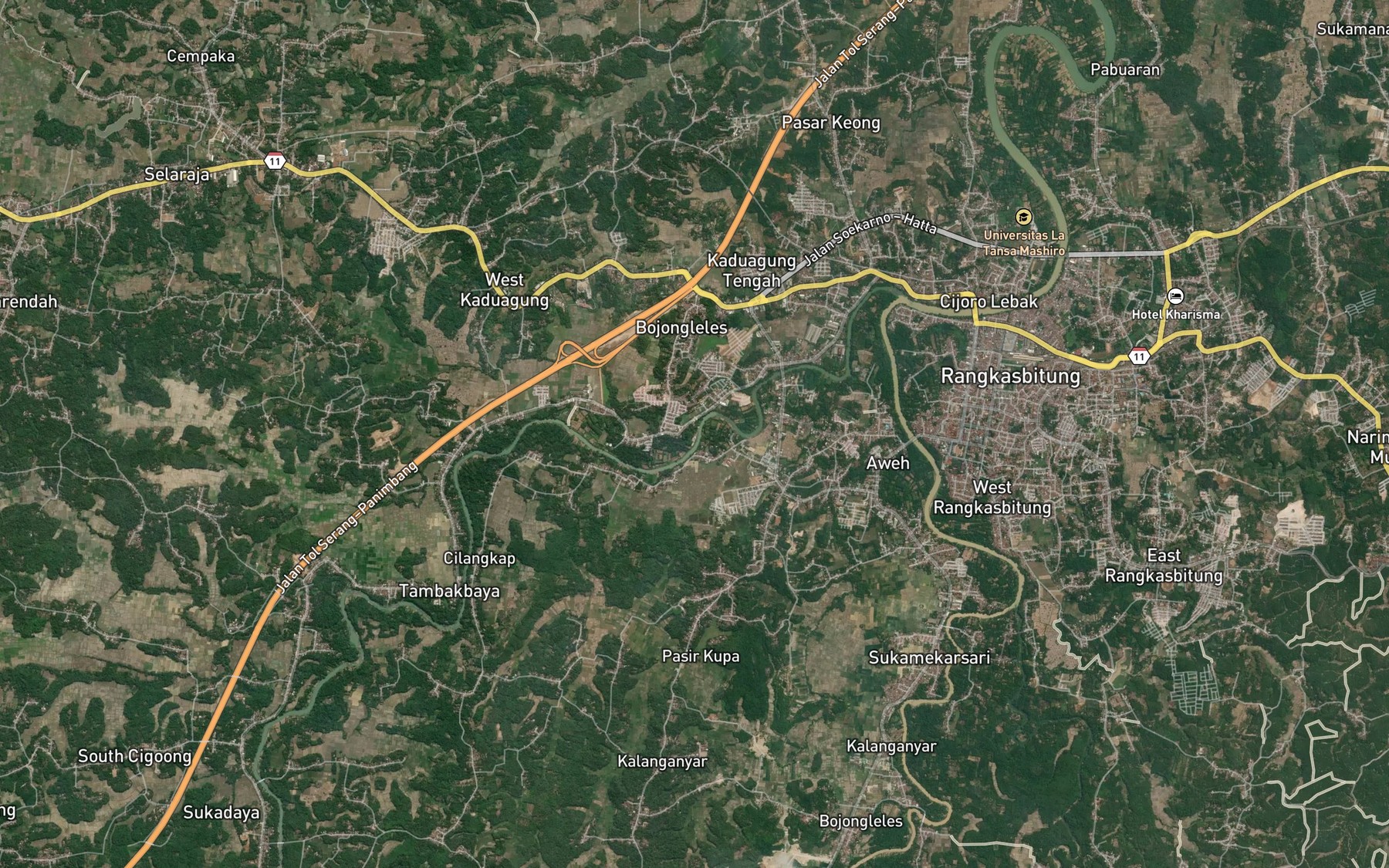 Satellite map of the Ci Selaraja
