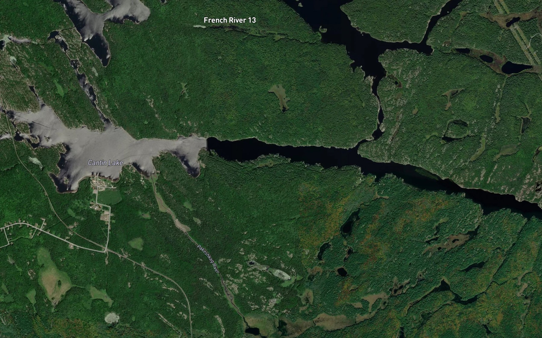 Satellite map of the Cantin Lake