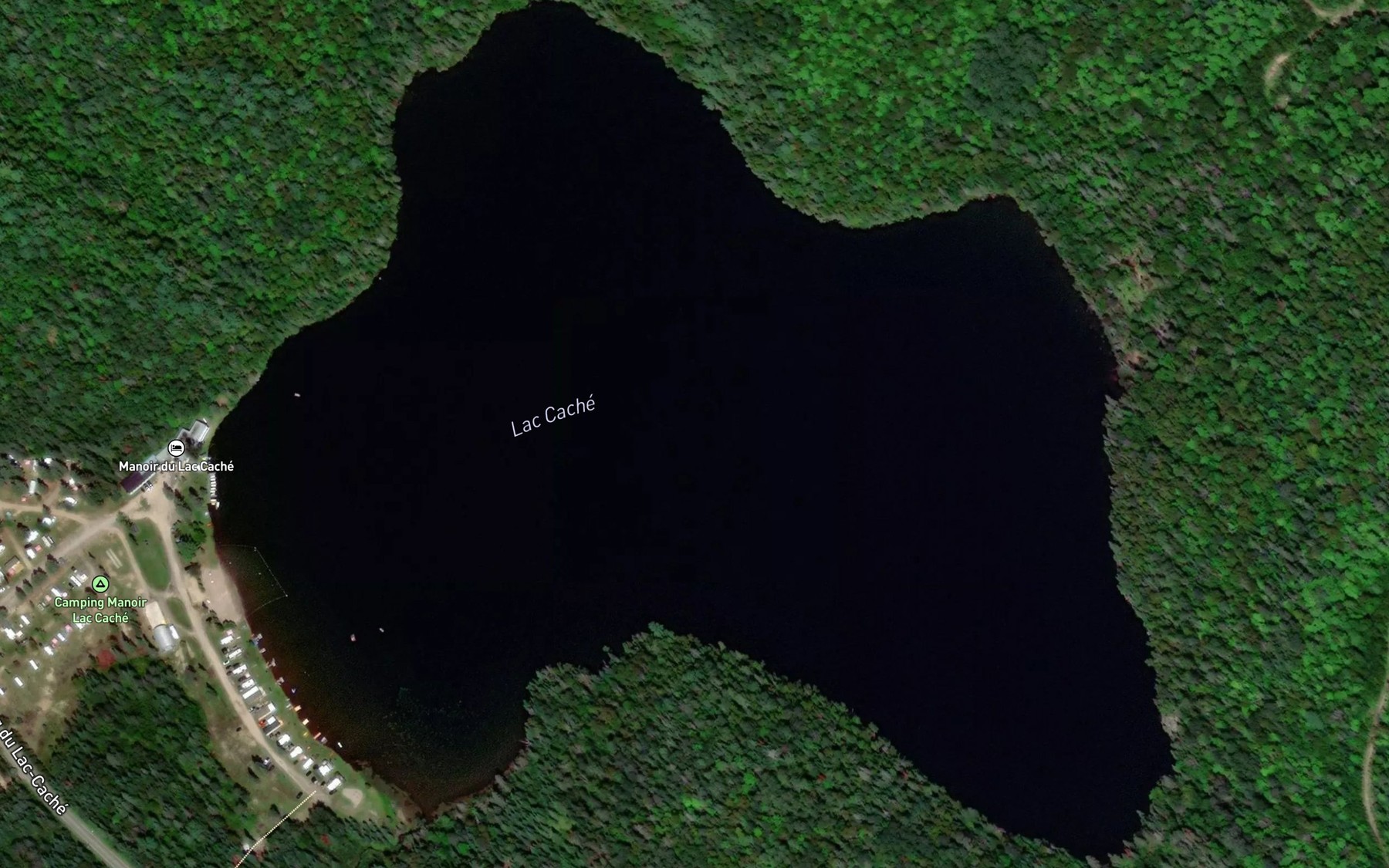 Satellite map of the Lac Cache