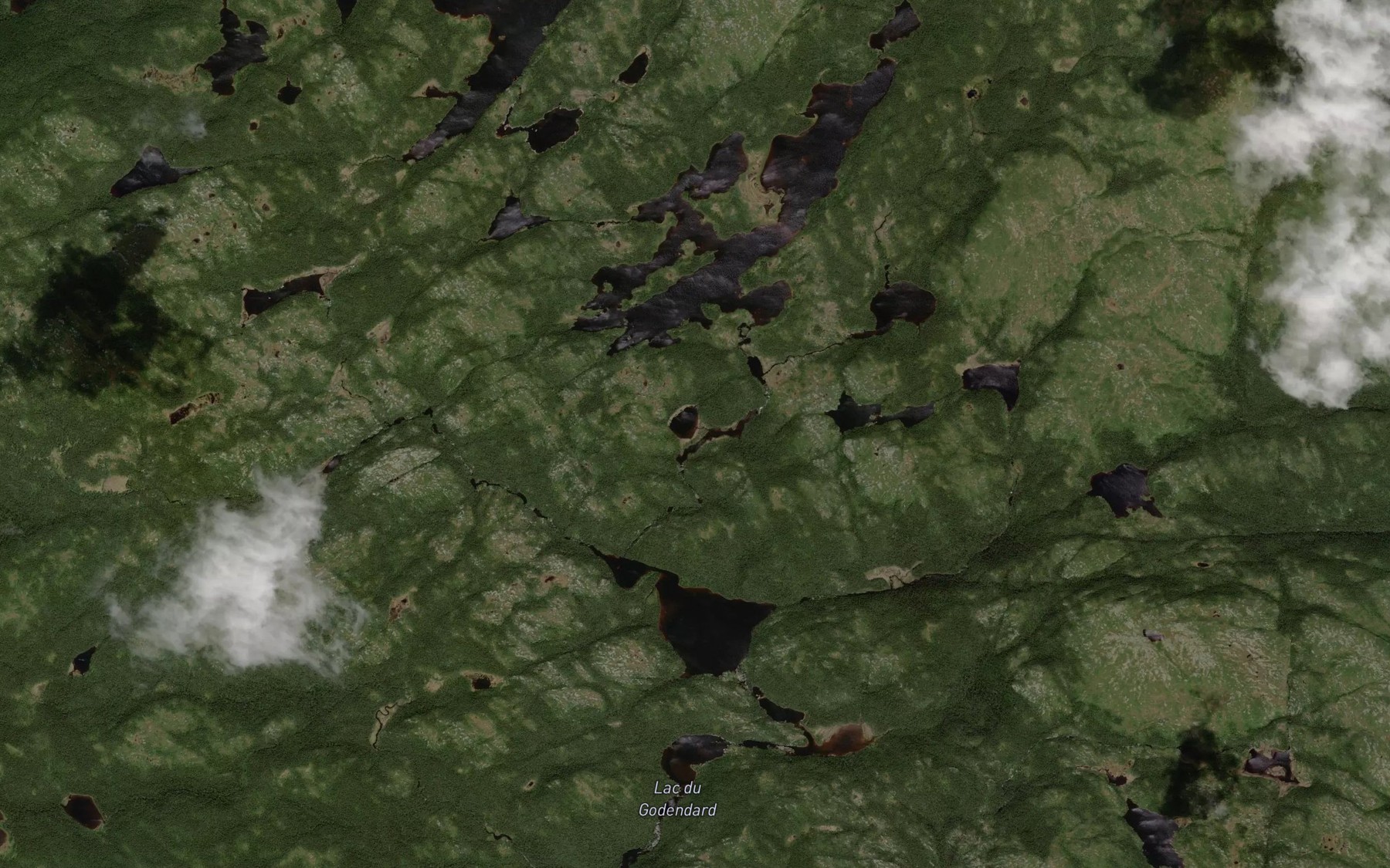 Satellite map of the Lac Educ