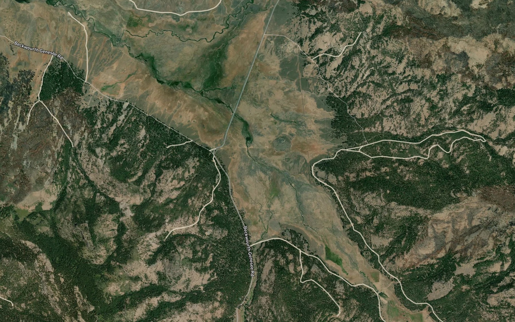 Satellite map of the Crocker Creek
