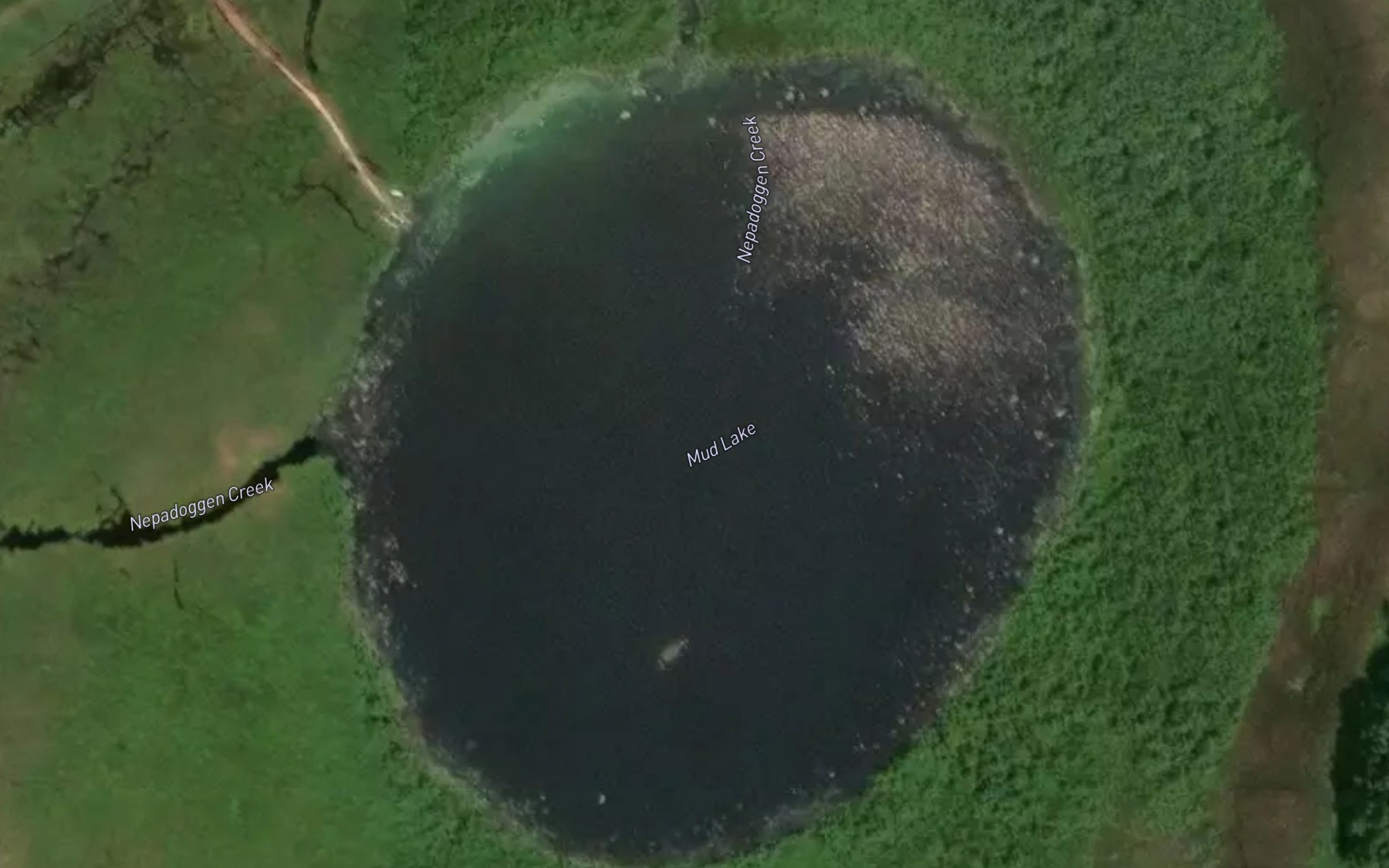 Satellite map of the Mud Lake