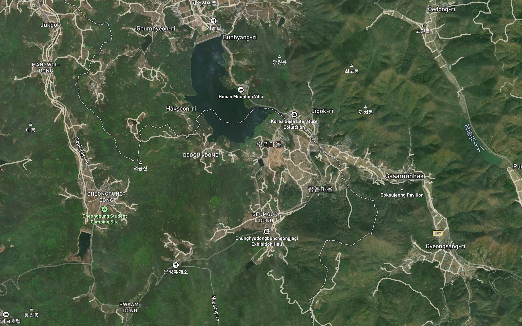 Satellite map of the Deoguije
