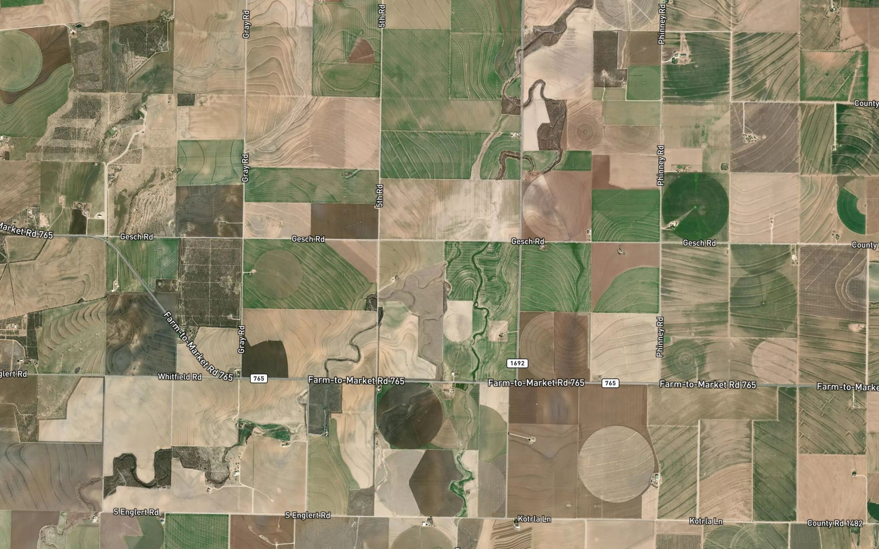 Satellite map of the Snake Creek