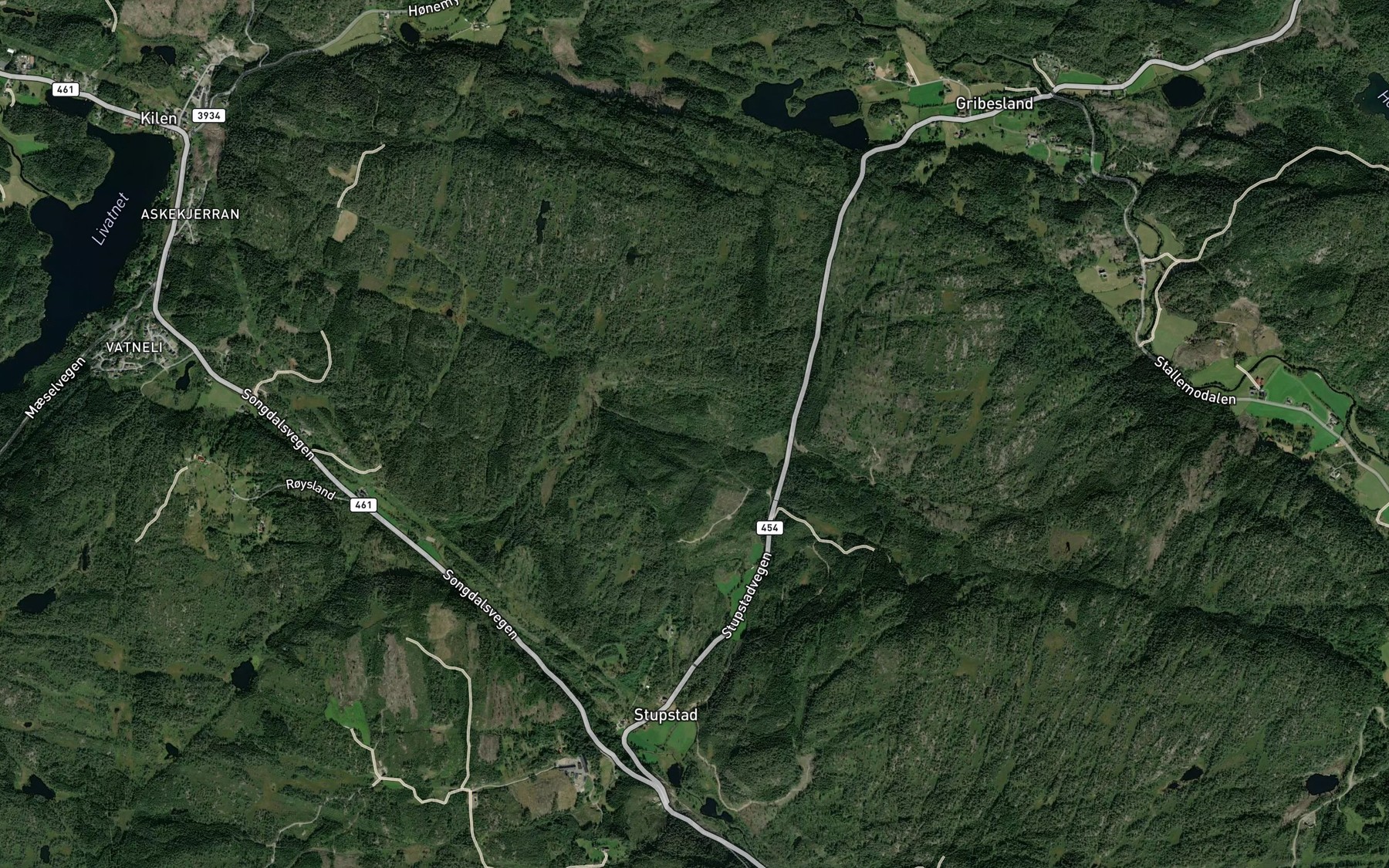 Satellite map of the Krokbekken