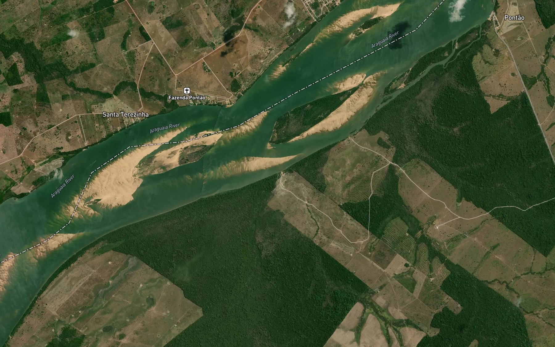Satellite map of the Ribeirao Umburana