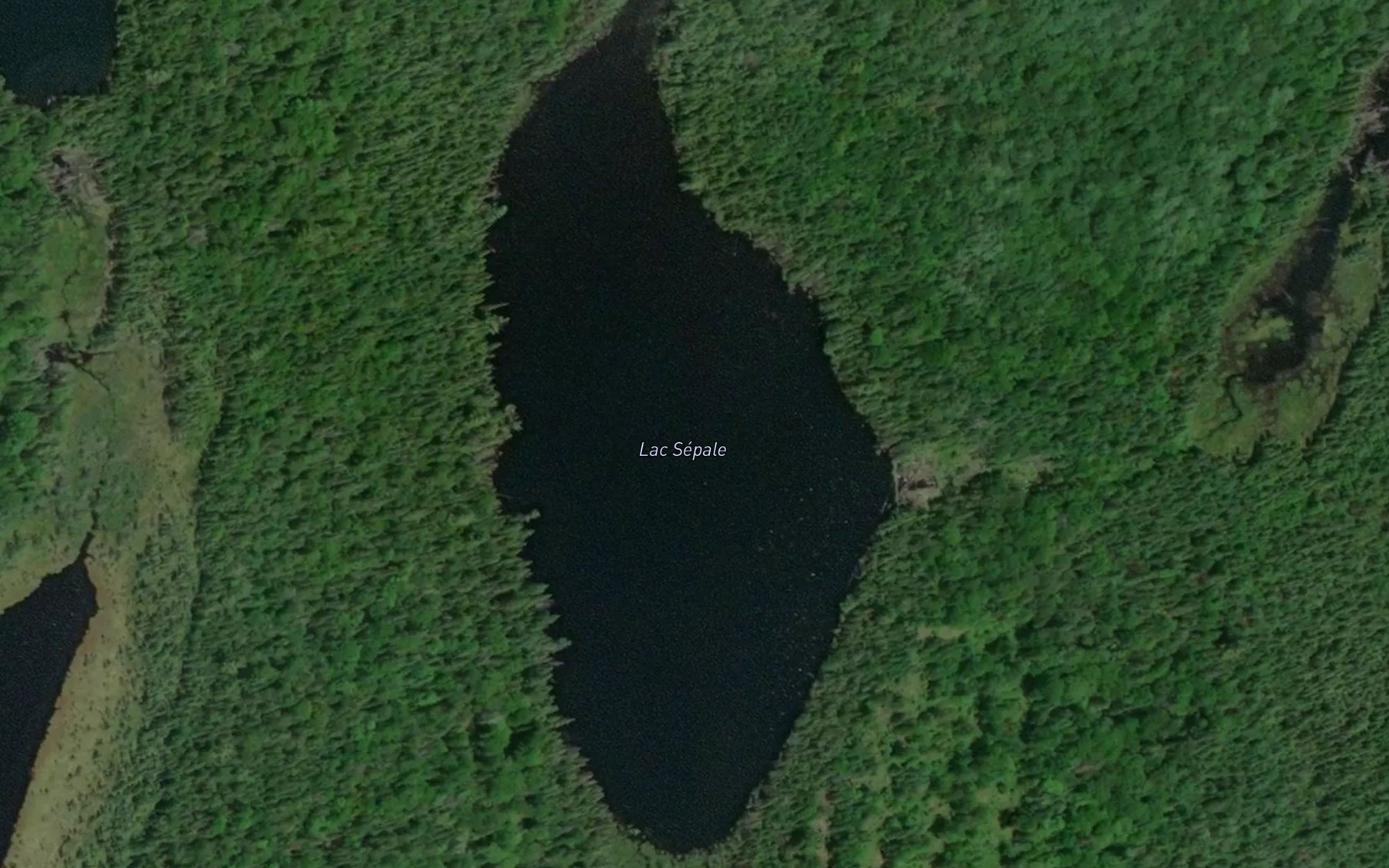 Satellite map of the Lac Sepale