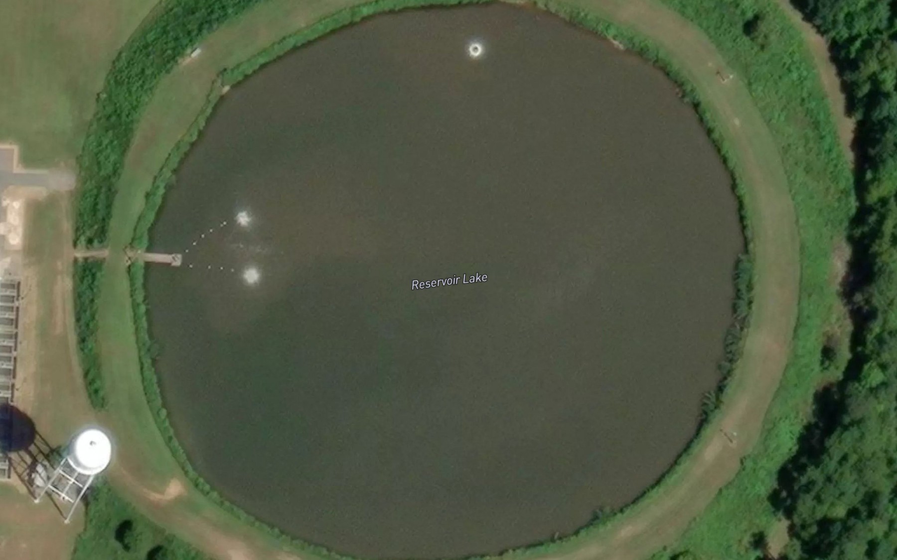 Satellite map of the Reservoir Lake