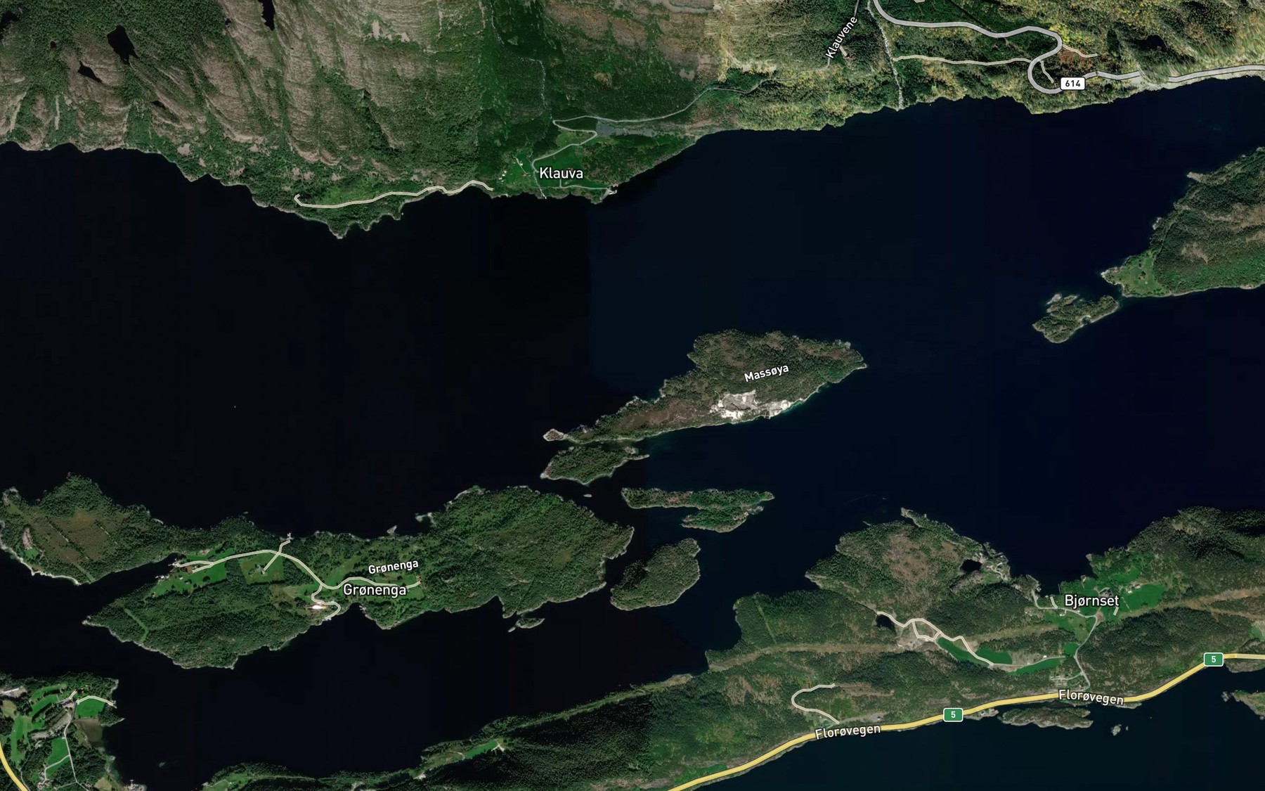 Satellite map of the Kvitesanden