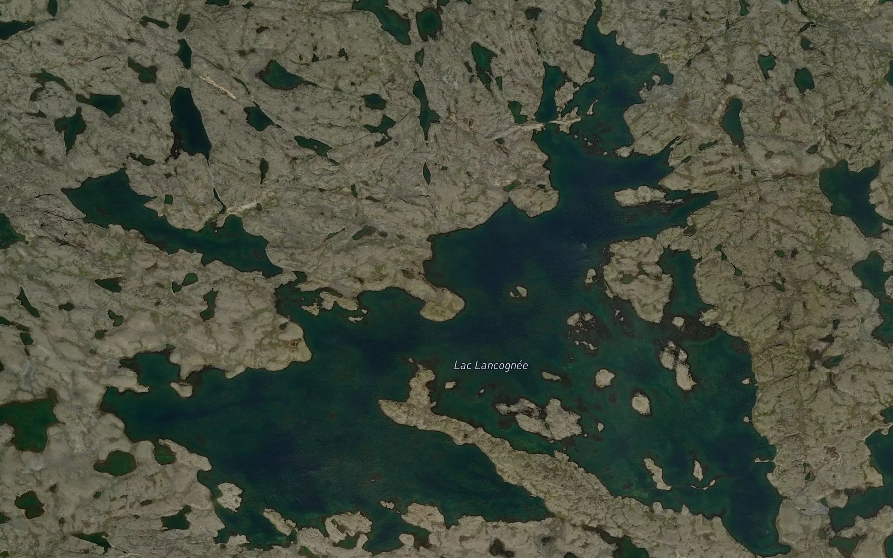 Satellite map of the Lac Lancognee