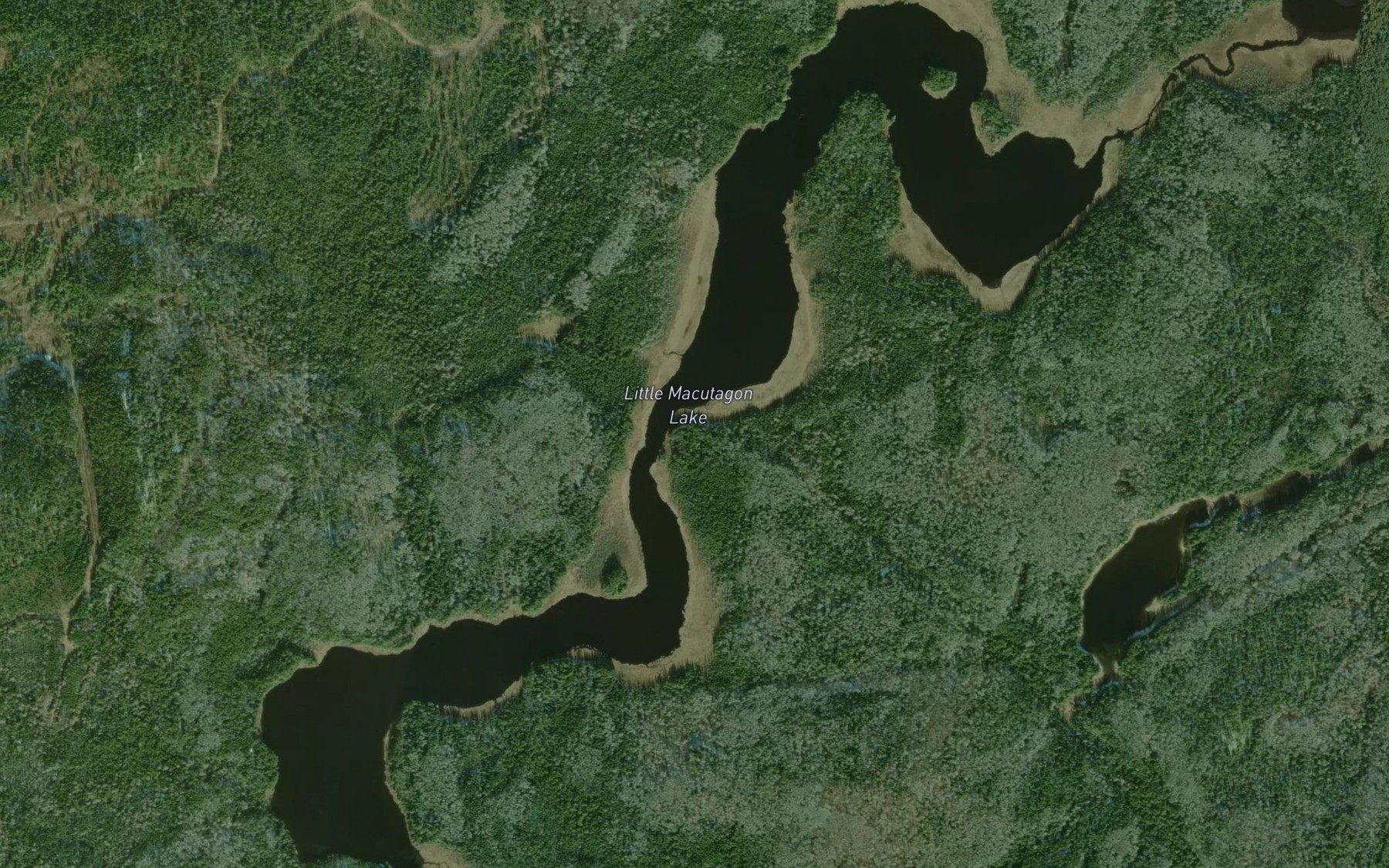 Satellite map of the Little Macutagon Lake