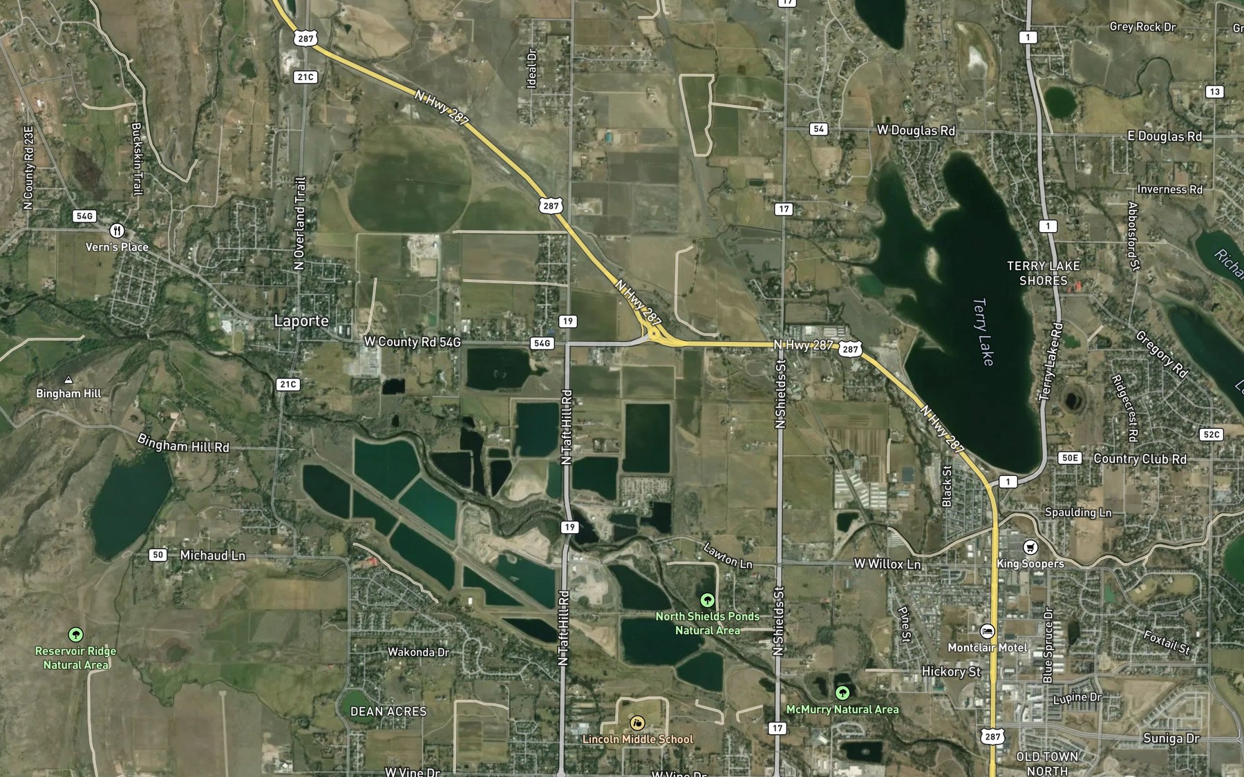 Satellite map of the Terry Lake Inlet