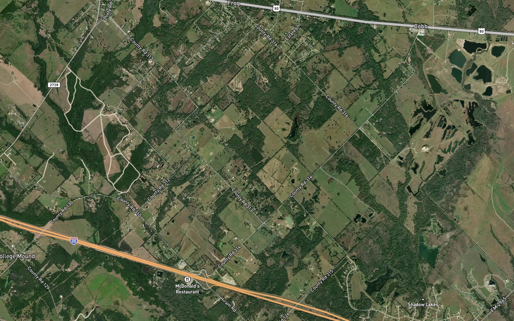 Satellite map of the Soil Conservation Service Site 94c Reservoir