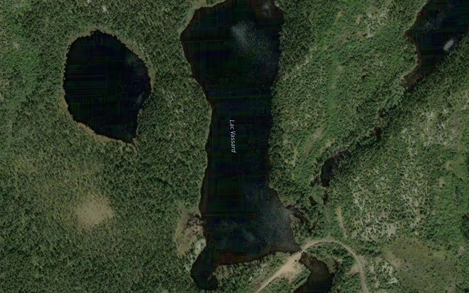 Satellite map of the Lac Vassard