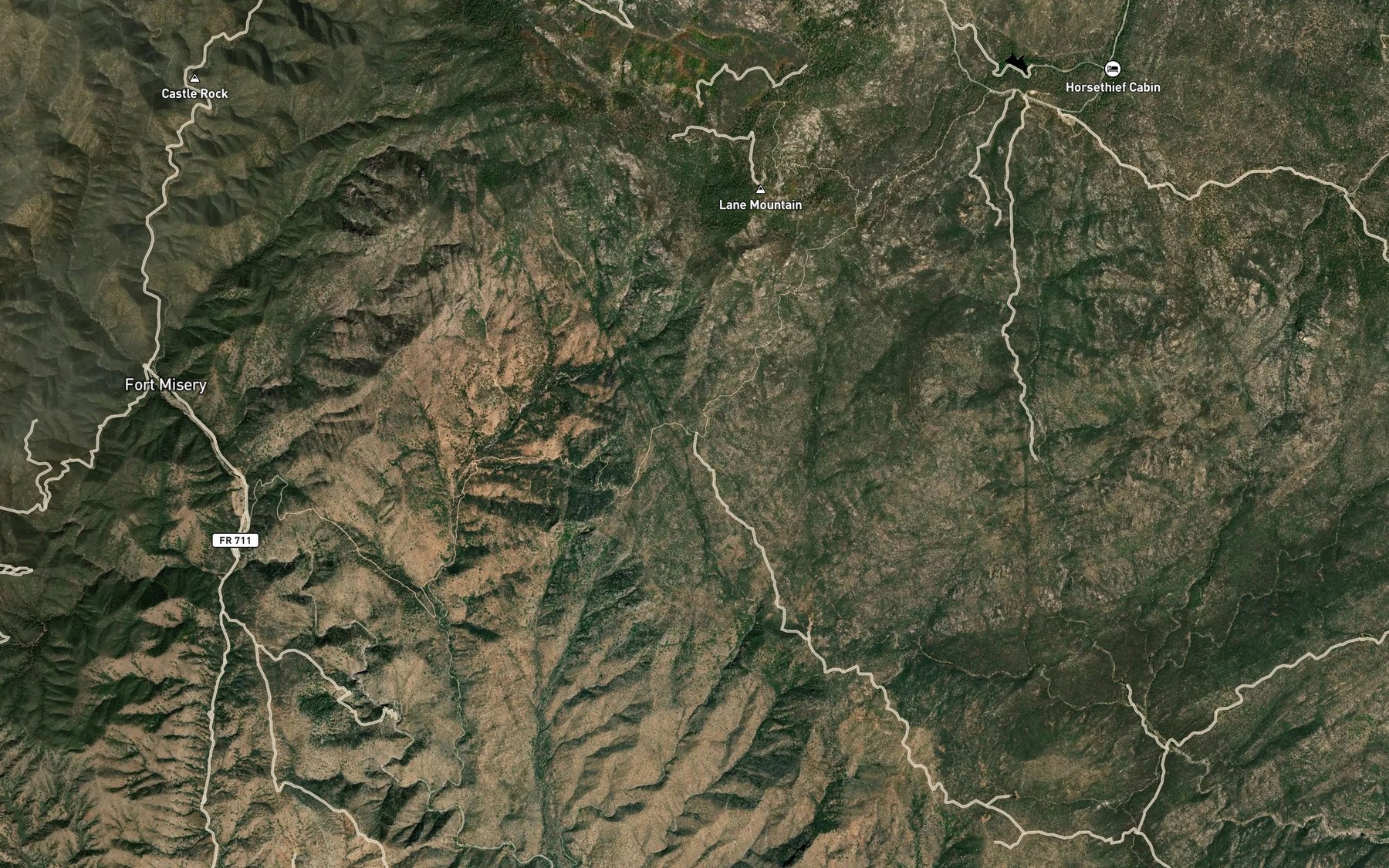 Satellite map of the Lane Spring