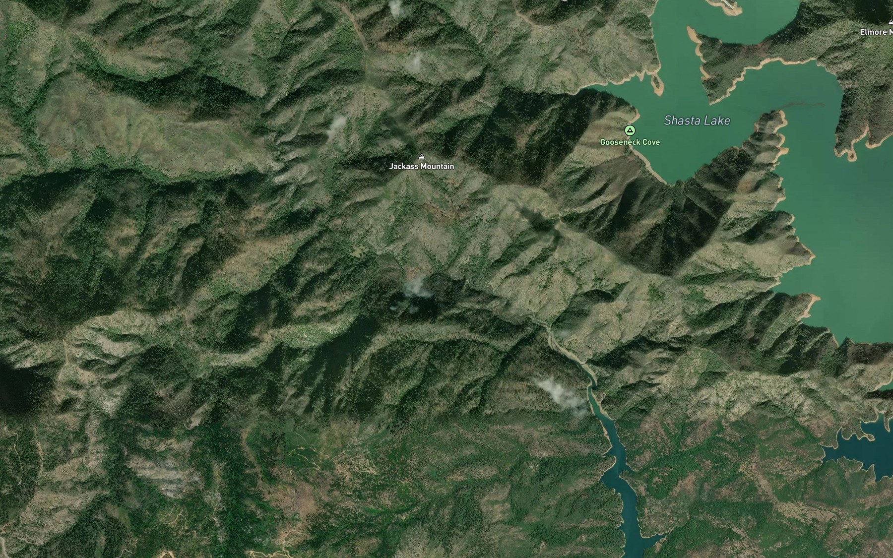 Satellite map of the Oak Opening Creek