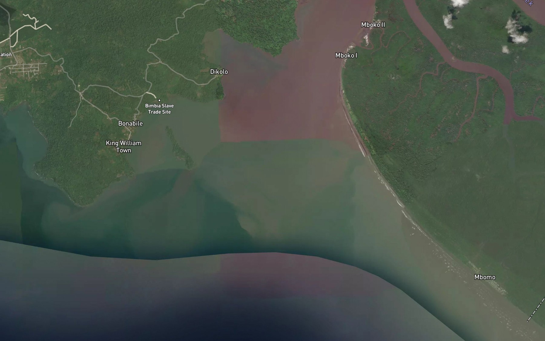 Satellite map of the Bimbia Bay