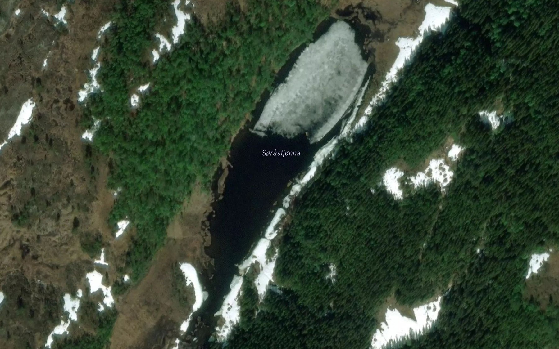 Satellite map of the Sorastjorna