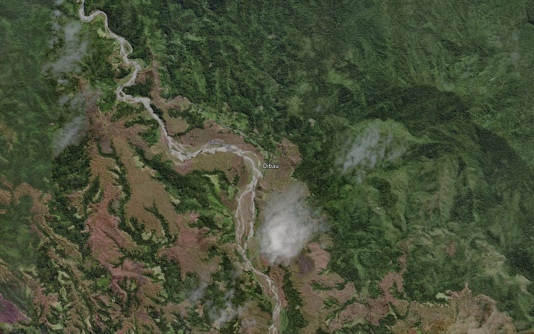 Satellite map of the Sisiworo River