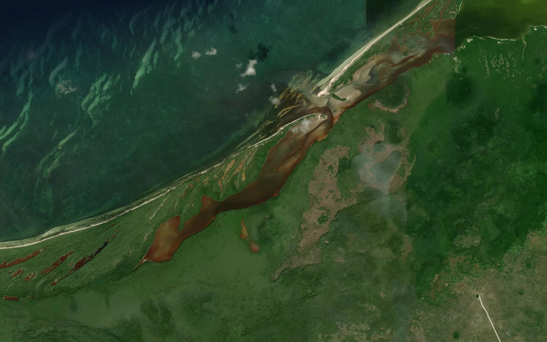 Satellite map of the Estero Yoluc