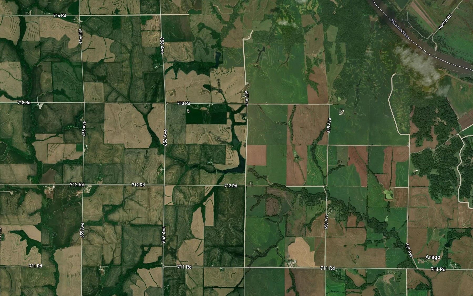 Satellite map of the Winnebago Creek Reservoir 41-4