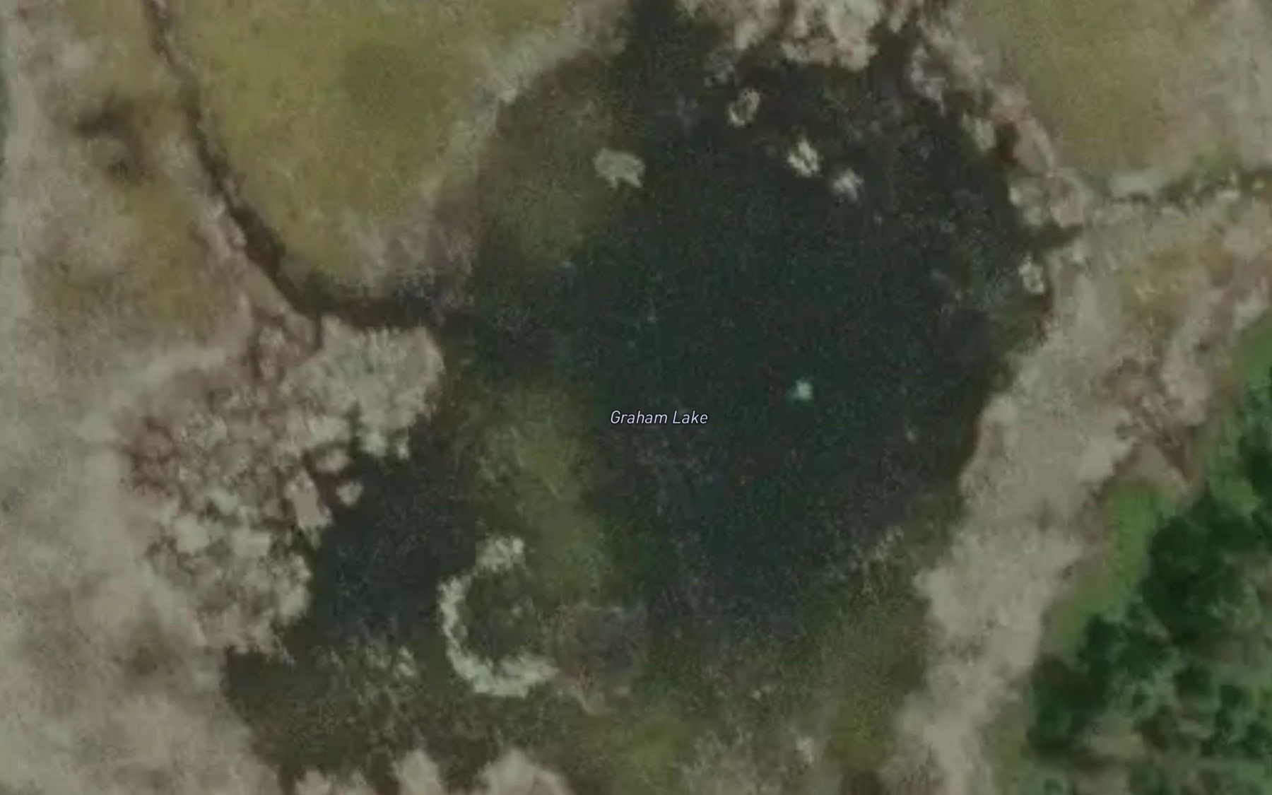 Satellite map of the Graham Lake