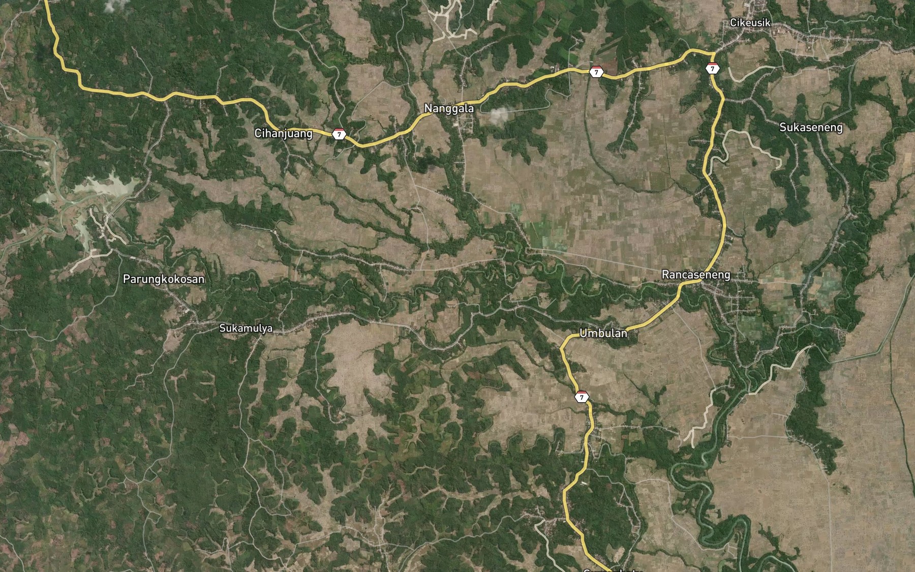 Satellite map of the Ci Barengkok