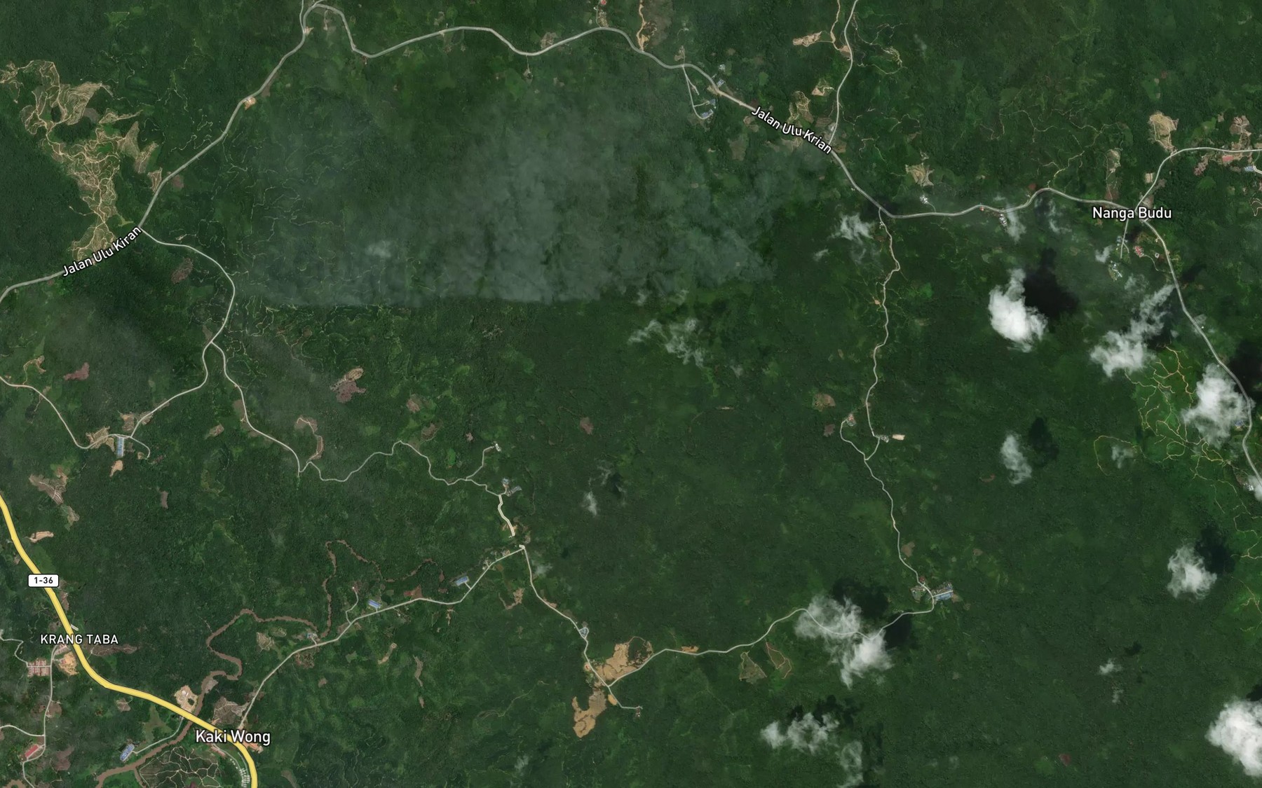 Satellite map of the Sungai Babang