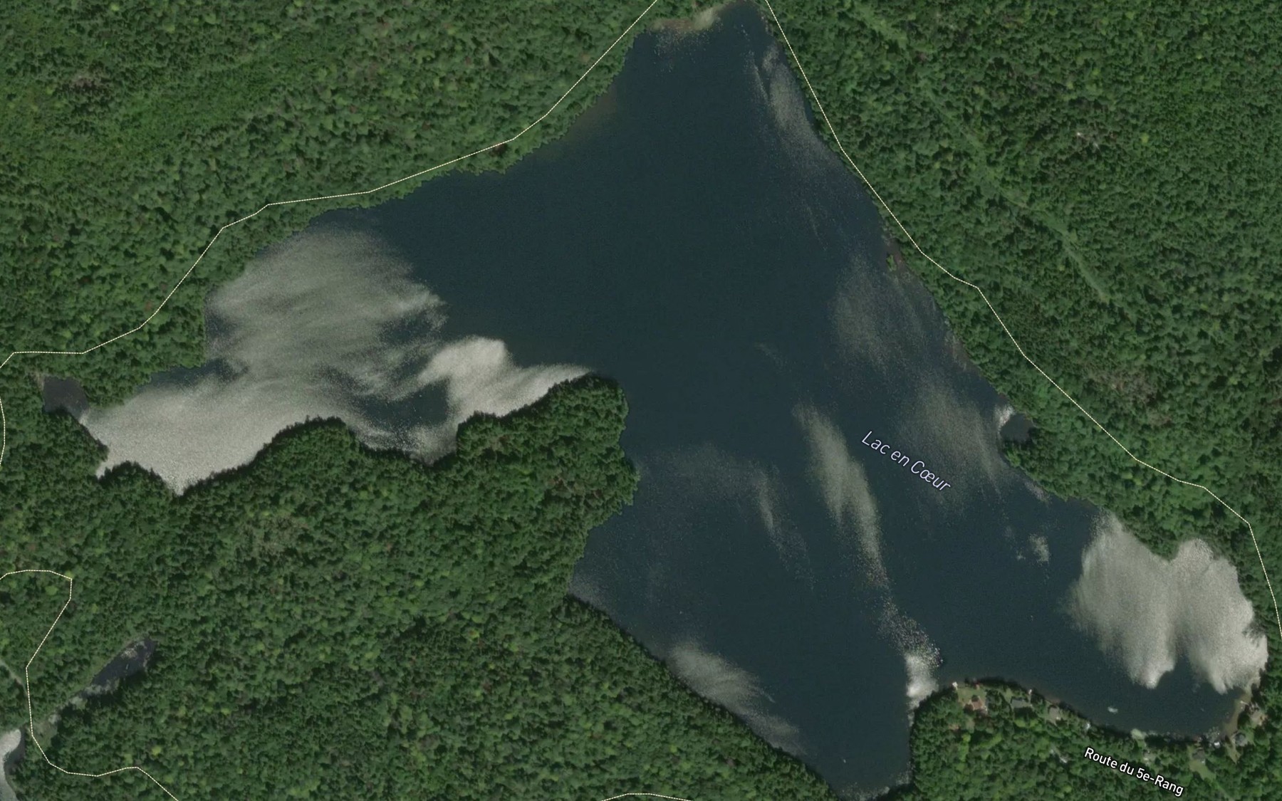 Satellite map of the Lac en Coeur