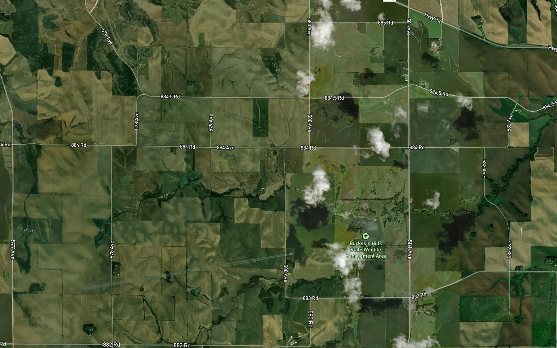 Satellite map of the Aowa Creek Reservoir 61-3