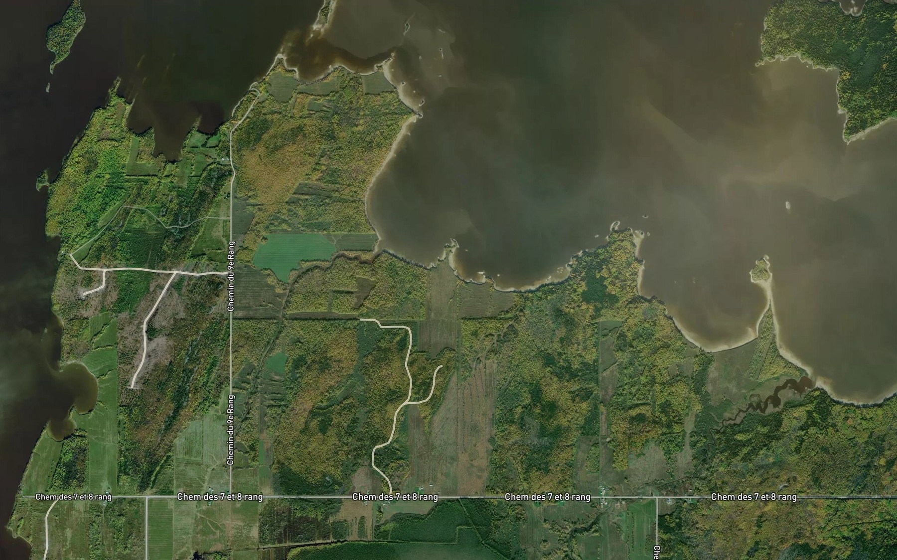 Satellite map of the Ruisseau Devlin