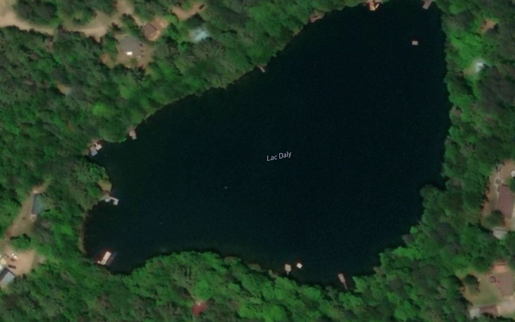 Satellite map of the Lac Daly