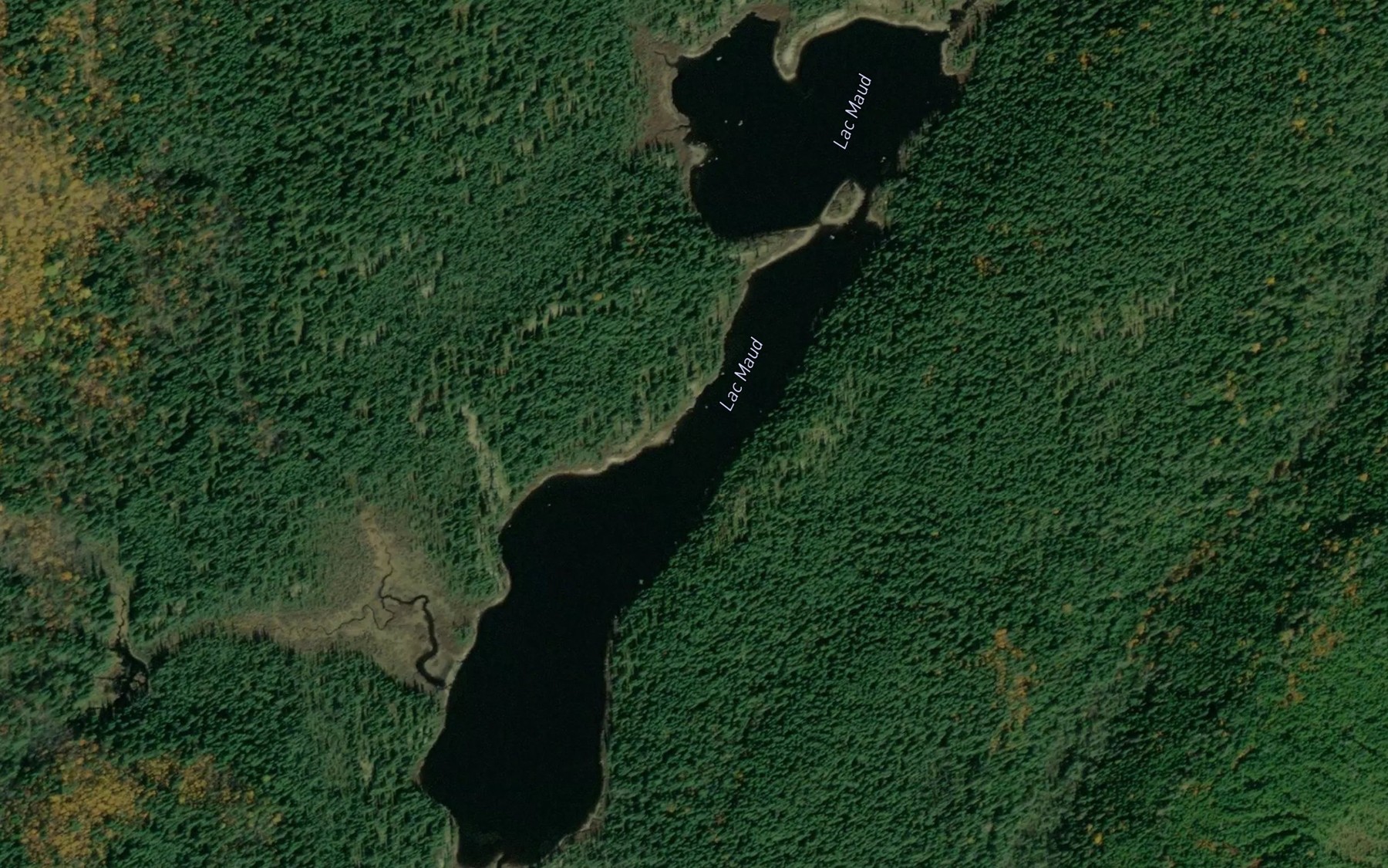 Satellite map of the Lac Maud