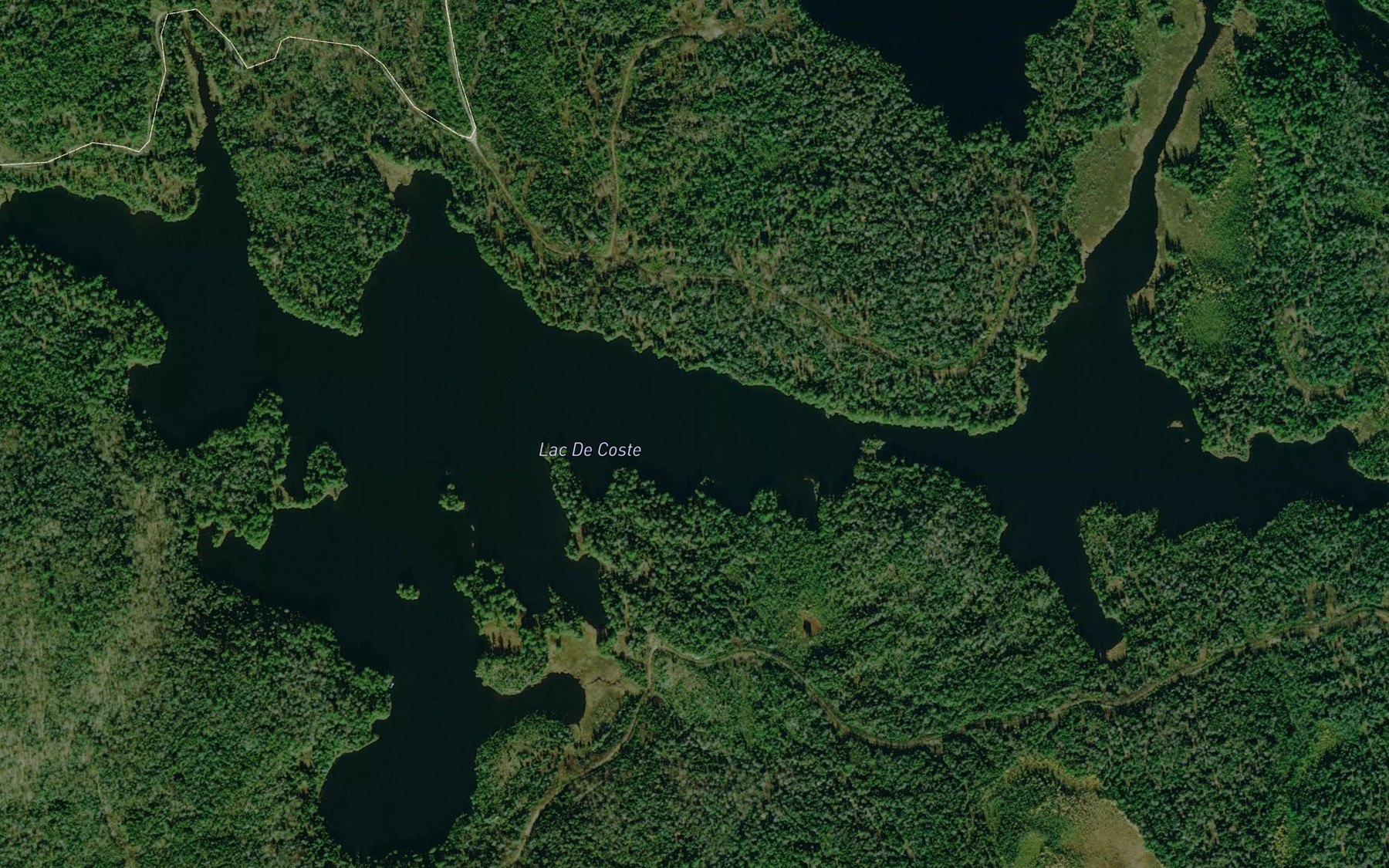 Satellite map of the Lac De Coste