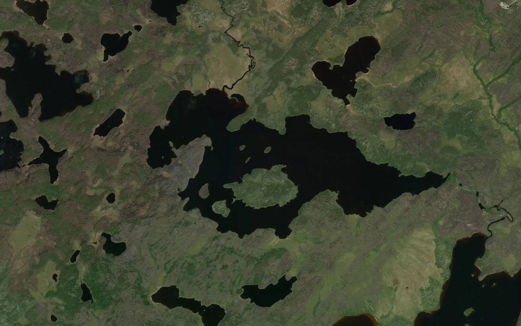 Satellite map of the Lac Wemistikushiuch Katautipahako