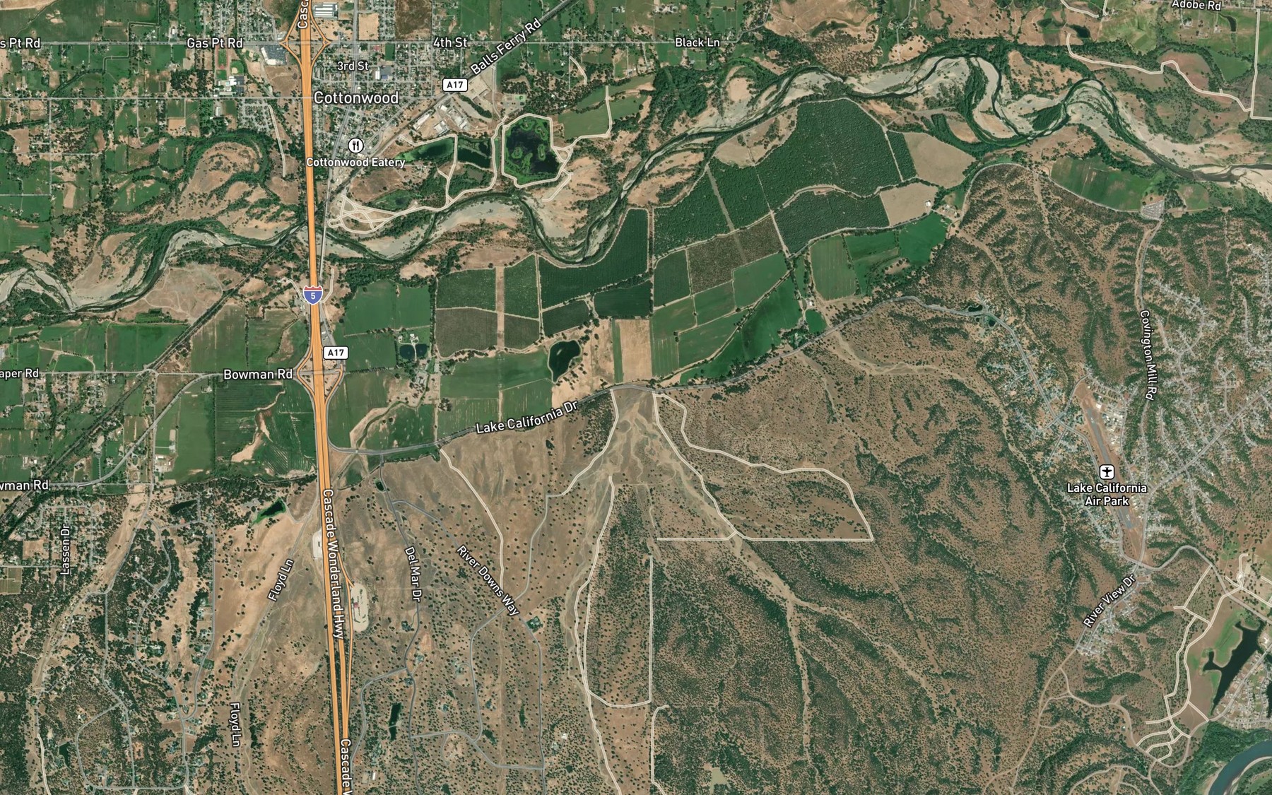 Satellite map of the North Fork Patterson Creek