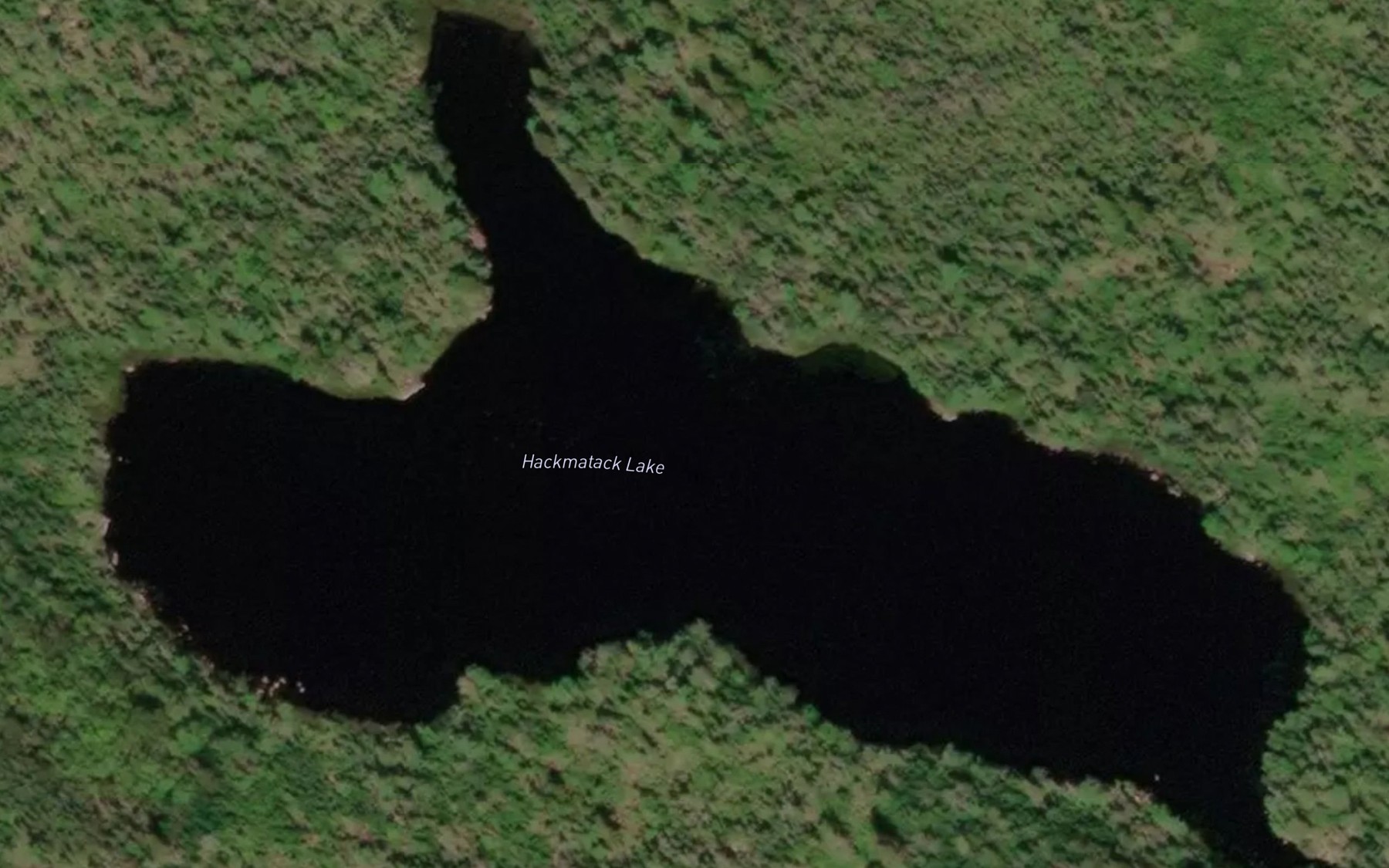 Satellite map of the Hackmatack Lake