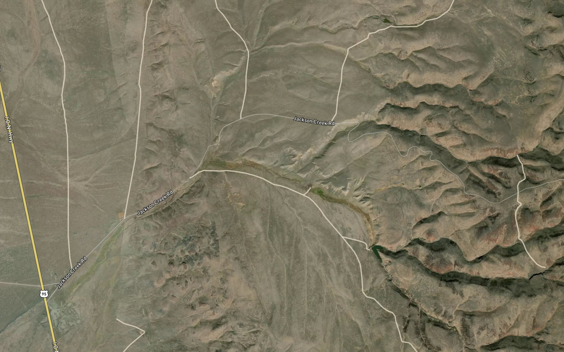 Satellite map of the North Fork Jackson Creek