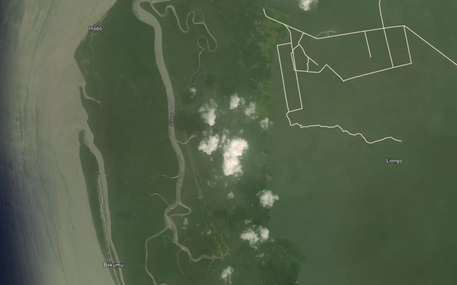 Satellite map of the Boaba