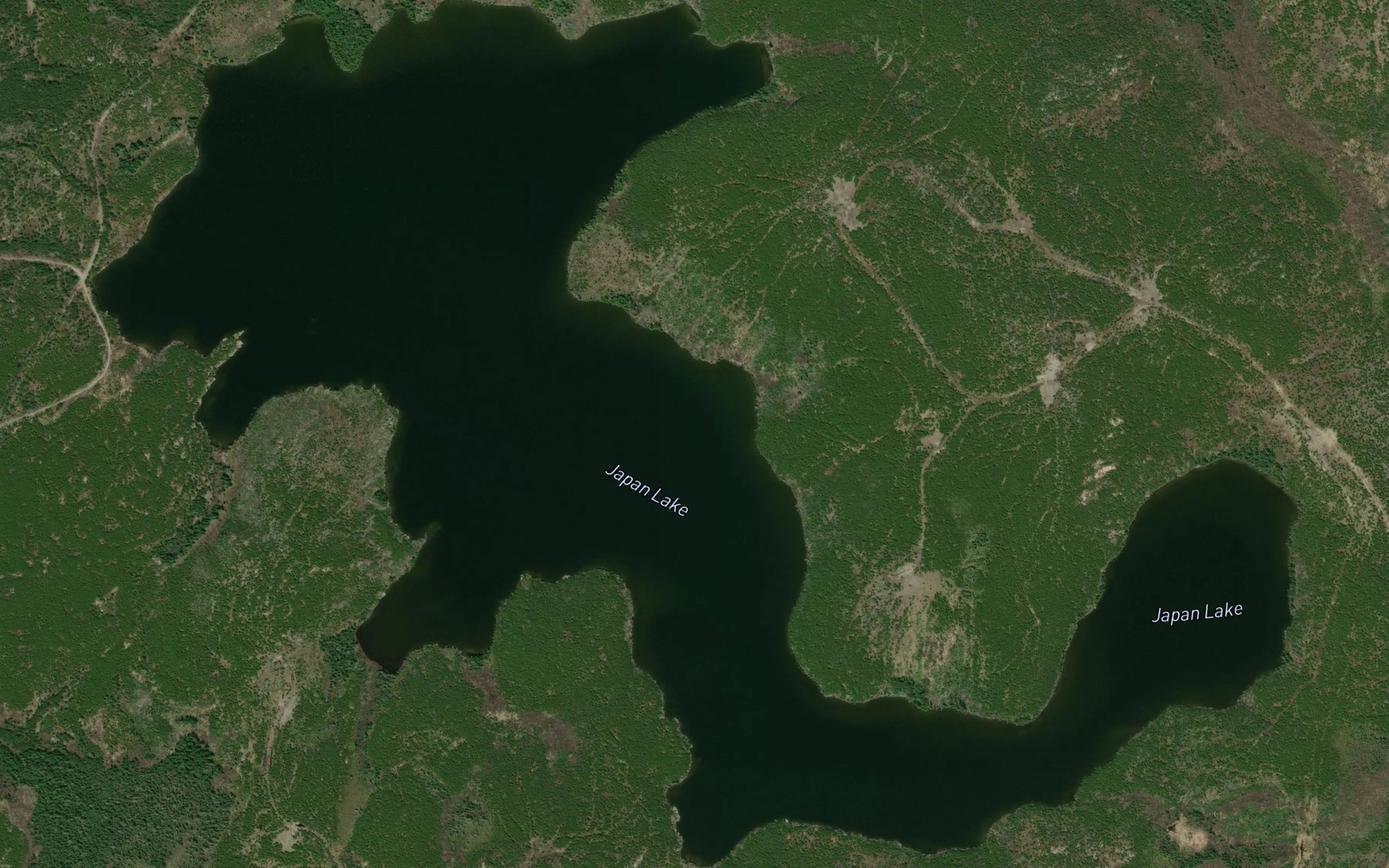 Satellite map of the Japan Lake