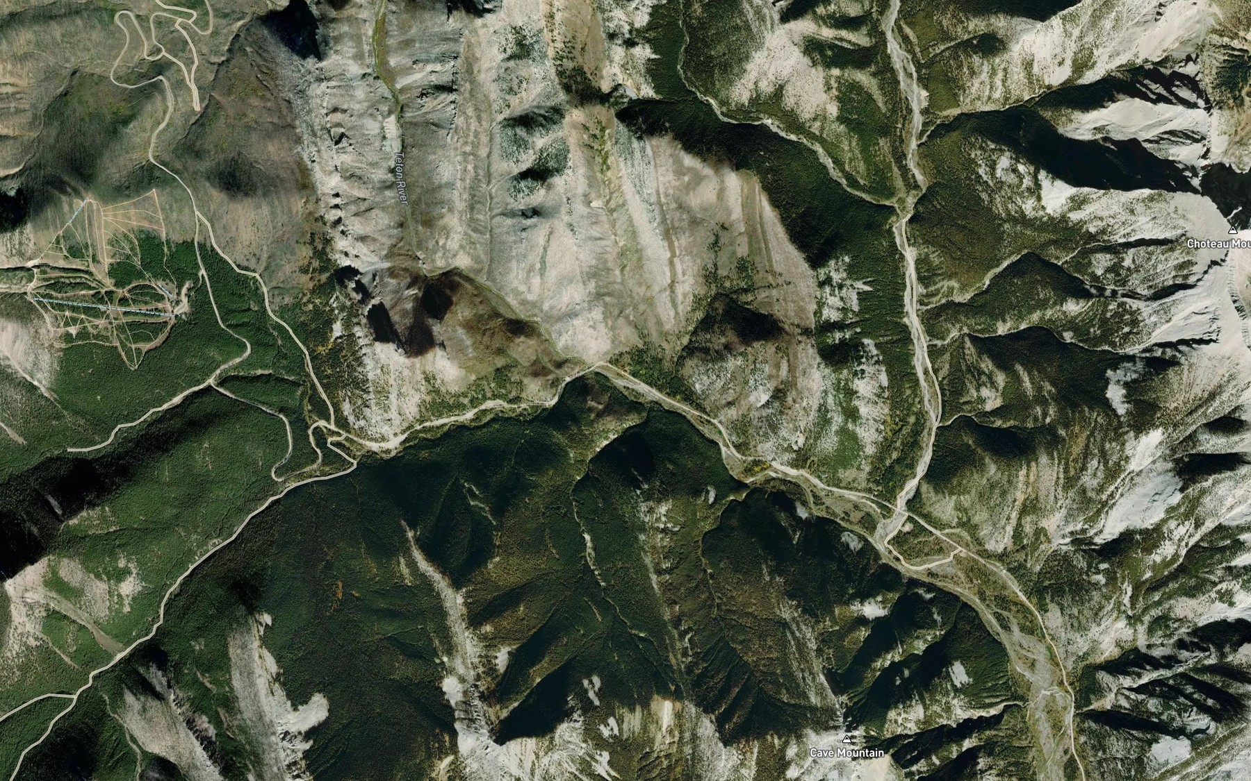 Satellite map of the Waldron Creek