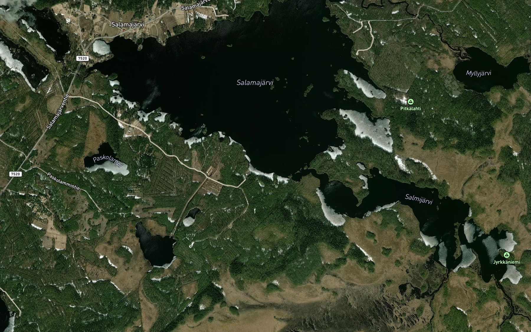 Satellite map of the Kokkakivensalmi