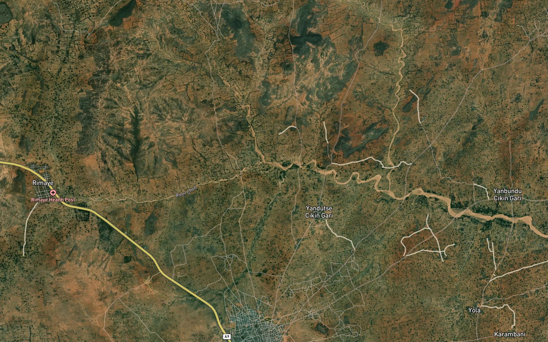 Satellite map of the River Chofi