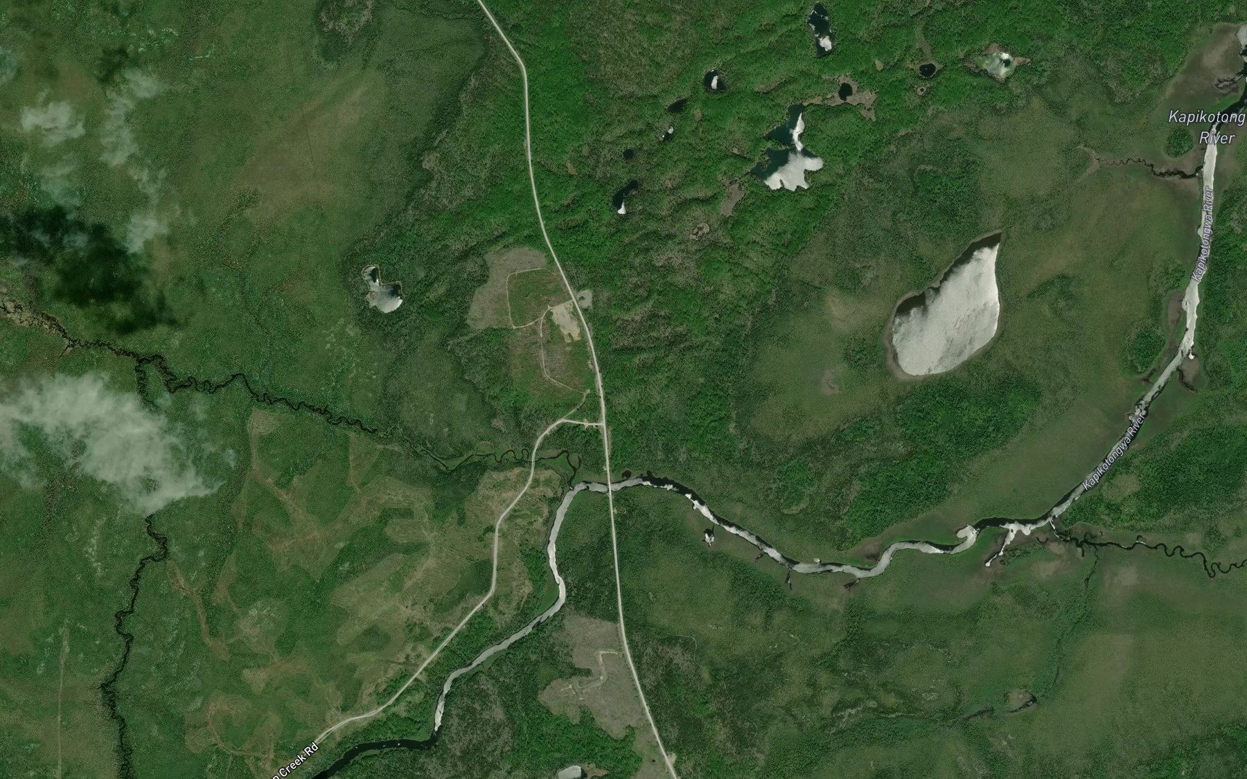 Satellite map of the Gordon Creek