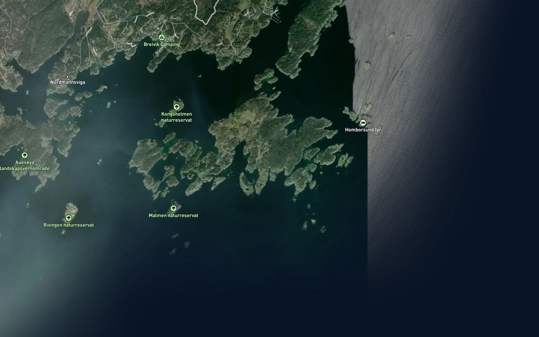 Satellite map of the Merrefua