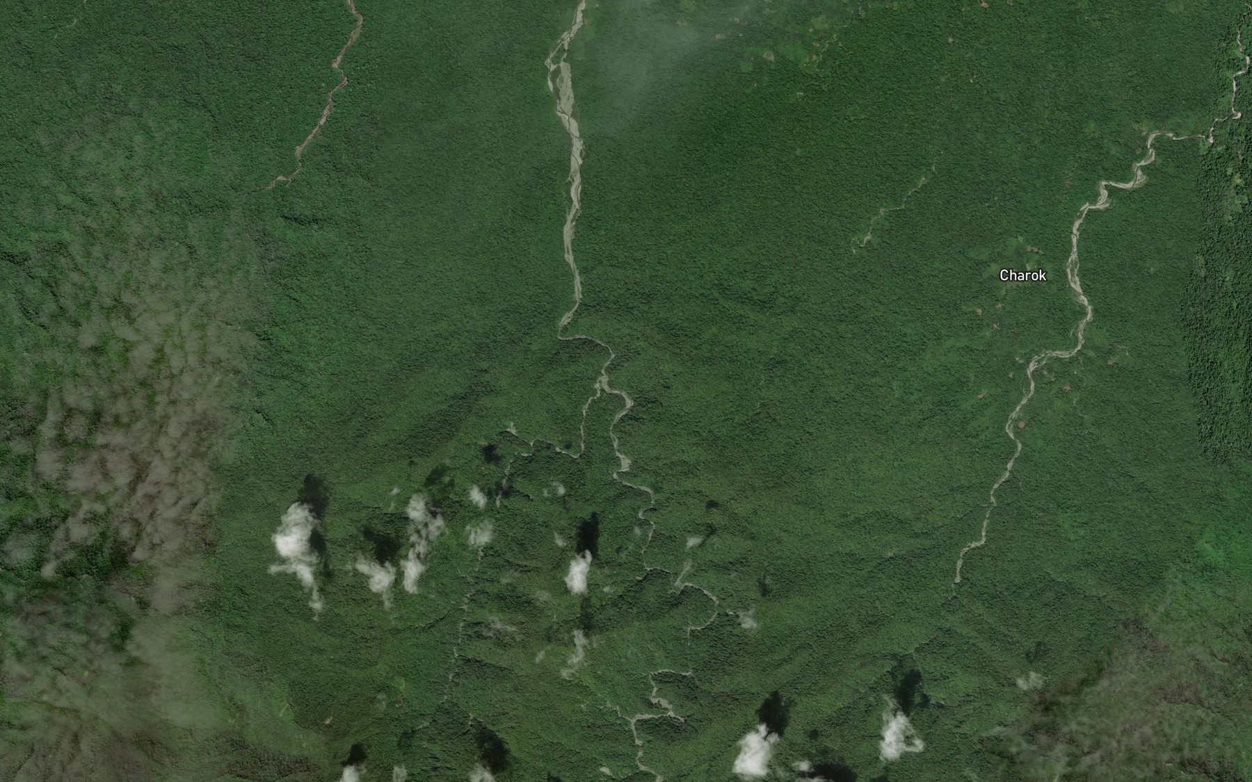 Satellite map of the Orlum Creek