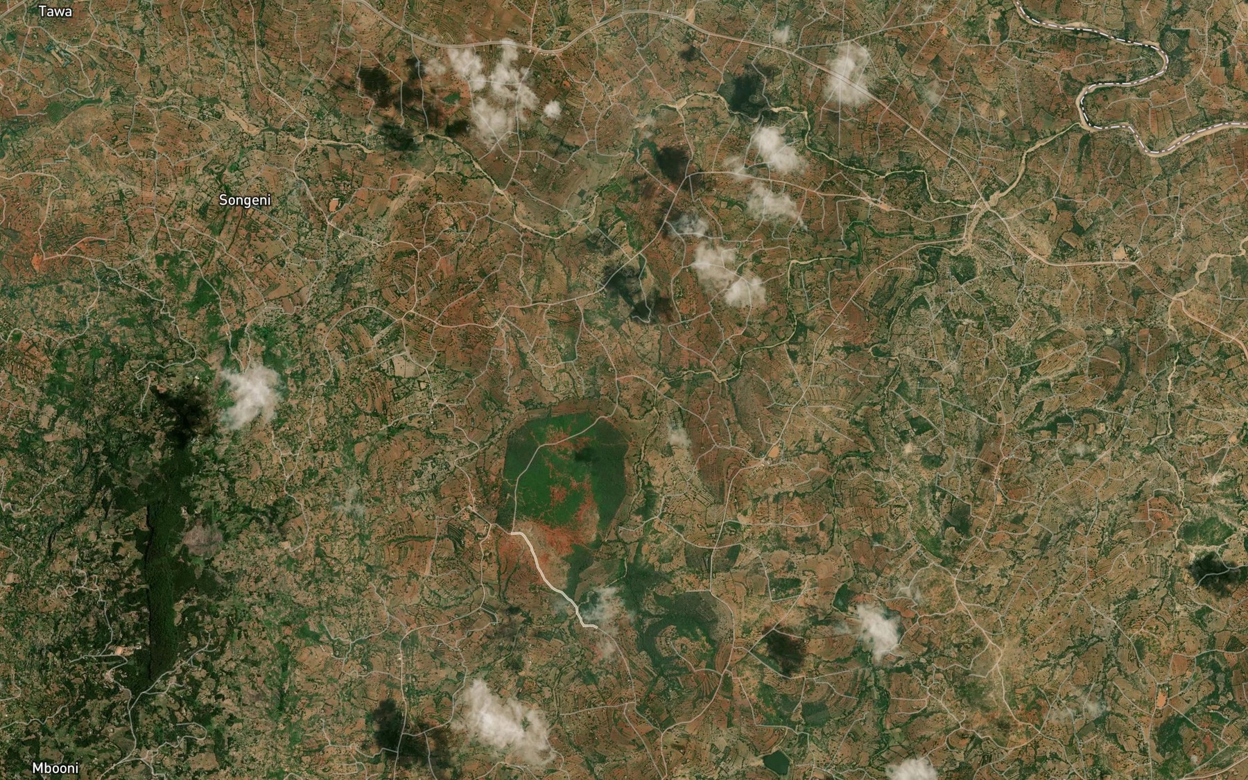 Satellite map of the Kinyongo
