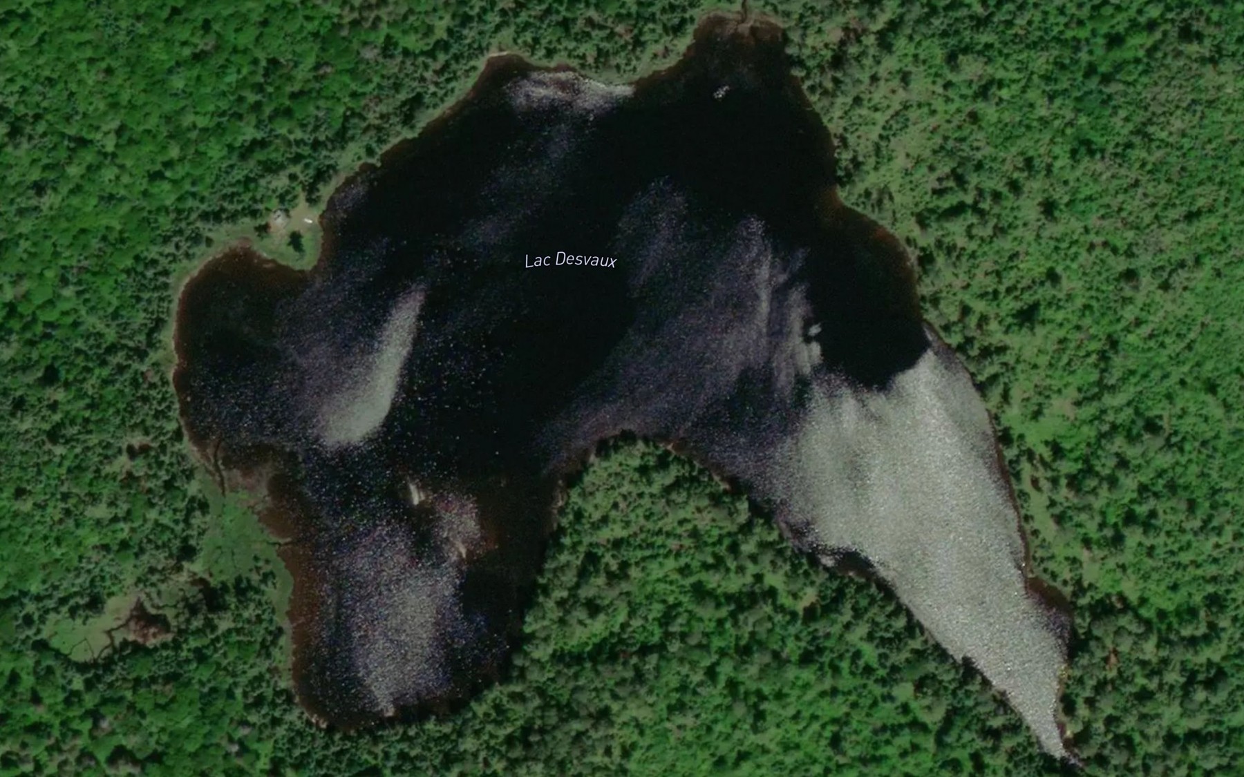 Satellite map of the Lac Desvaux