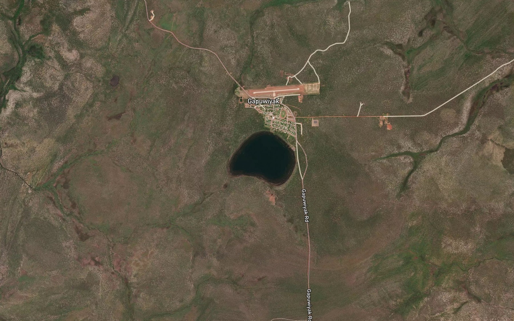 Satellite map of the Lake Evella