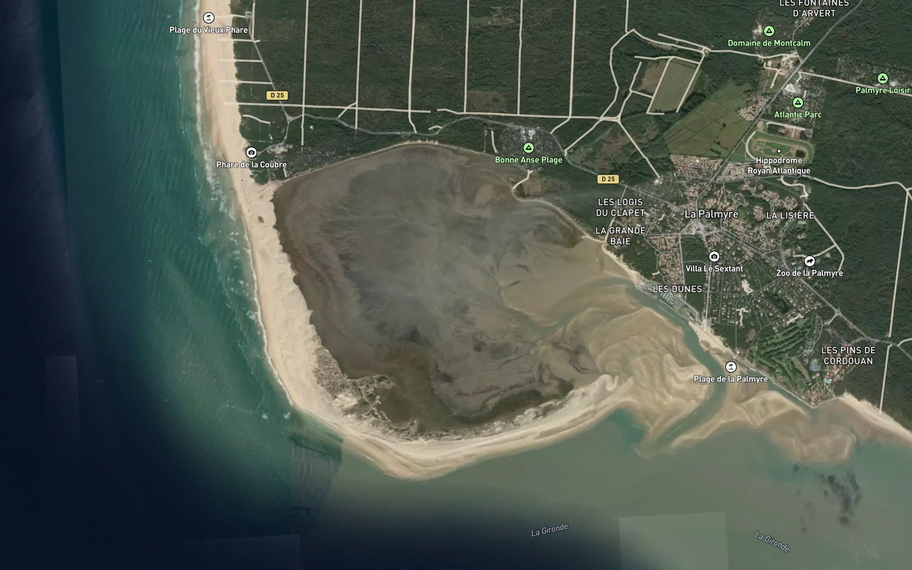 Satellite map of the Bonne Anse